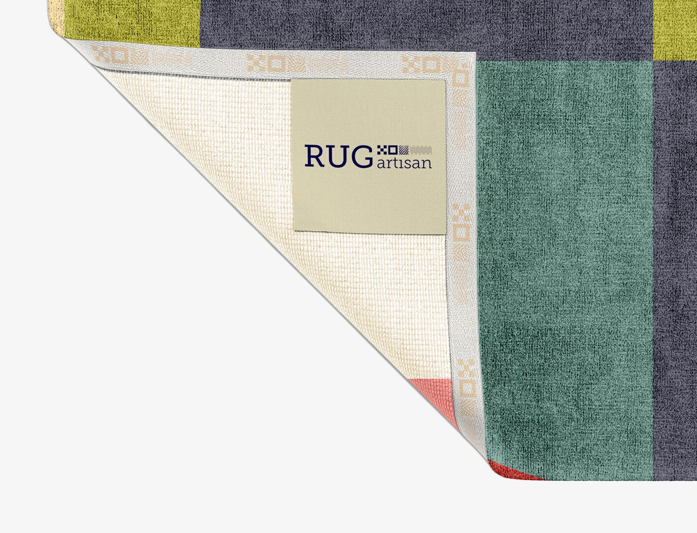 Quadrant Geometric Rectangle Hand Knotted Bamboo Silk Custom Rug by Rug Artisan
