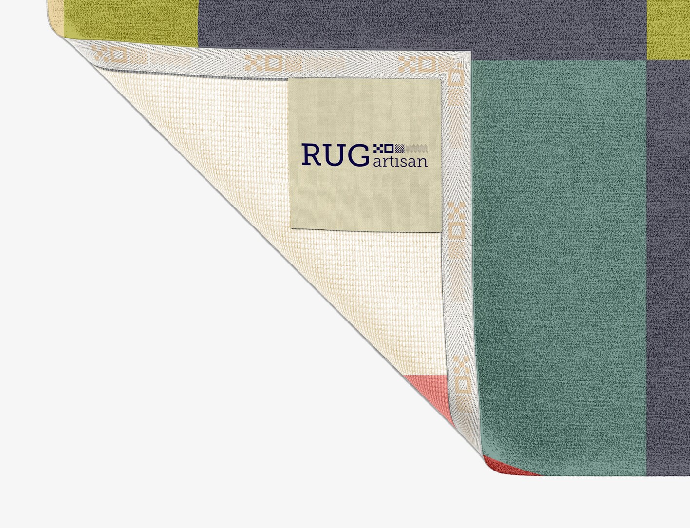 Quadrant Geometric Rectangle Hand Knotted Tibetan Wool Custom Rug by Rug Artisan