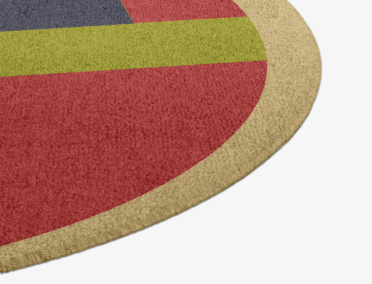 Quadrant Geometric Round Hand Knotted Tibetan Wool Custom Rug by Rug Artisan