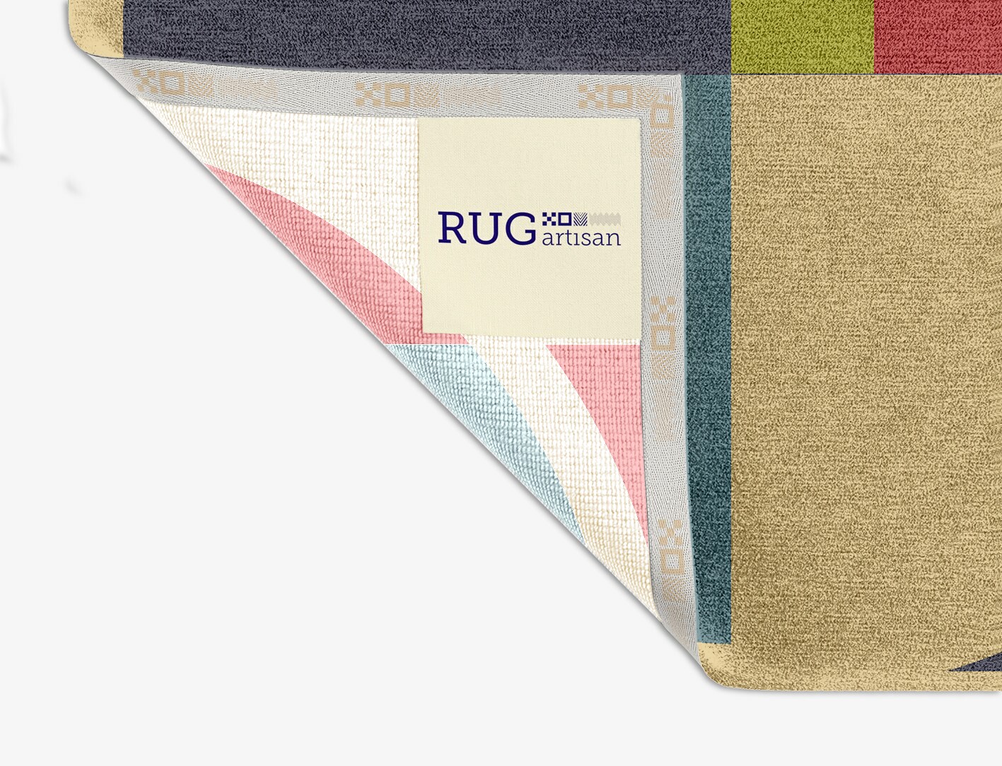 Quadrant Geometric Square Hand Knotted Tibetan Wool Custom Rug by Rug Artisan