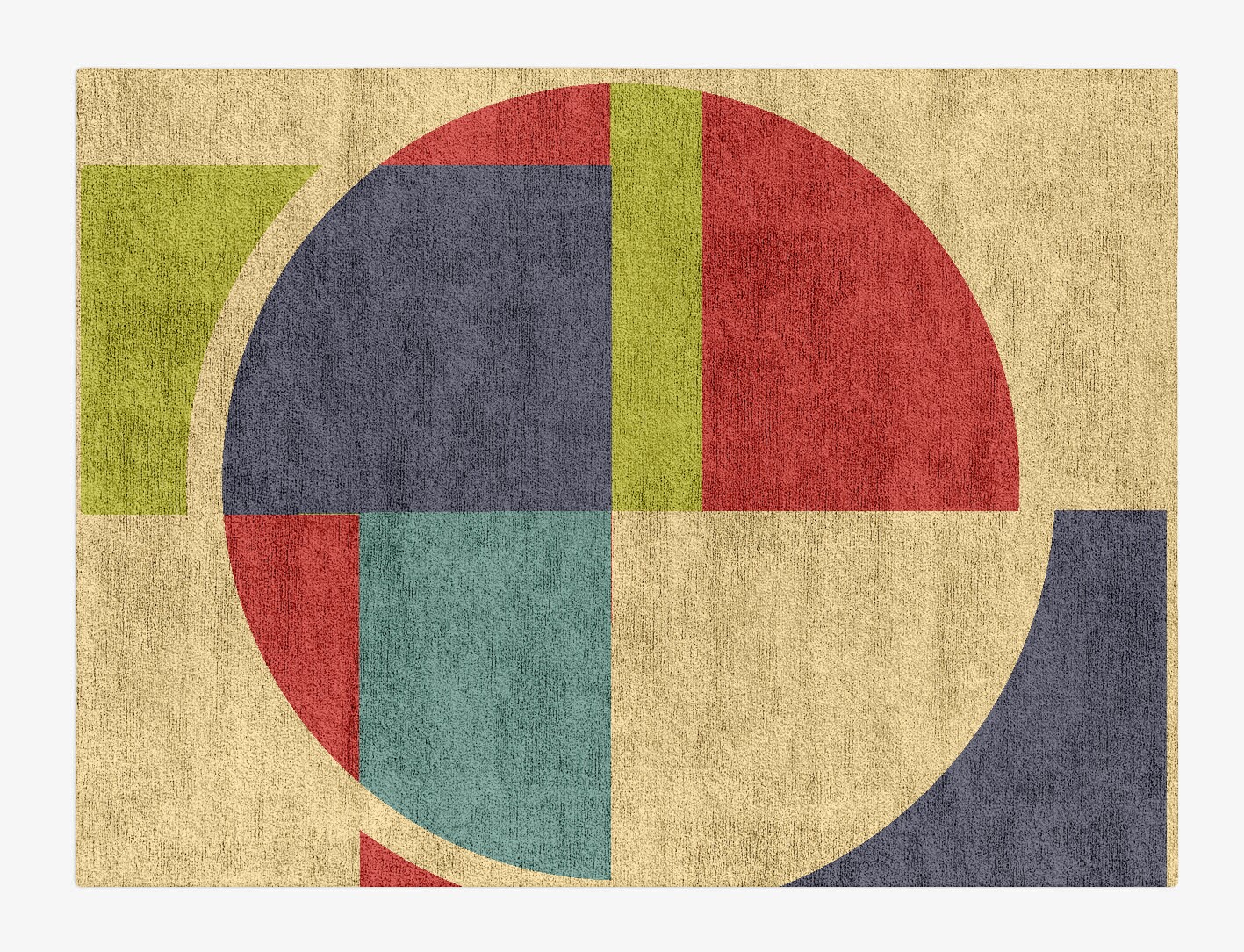Quadrant Geometric Rectangle Hand Tufted Bamboo Silk Custom Rug by Rug Artisan