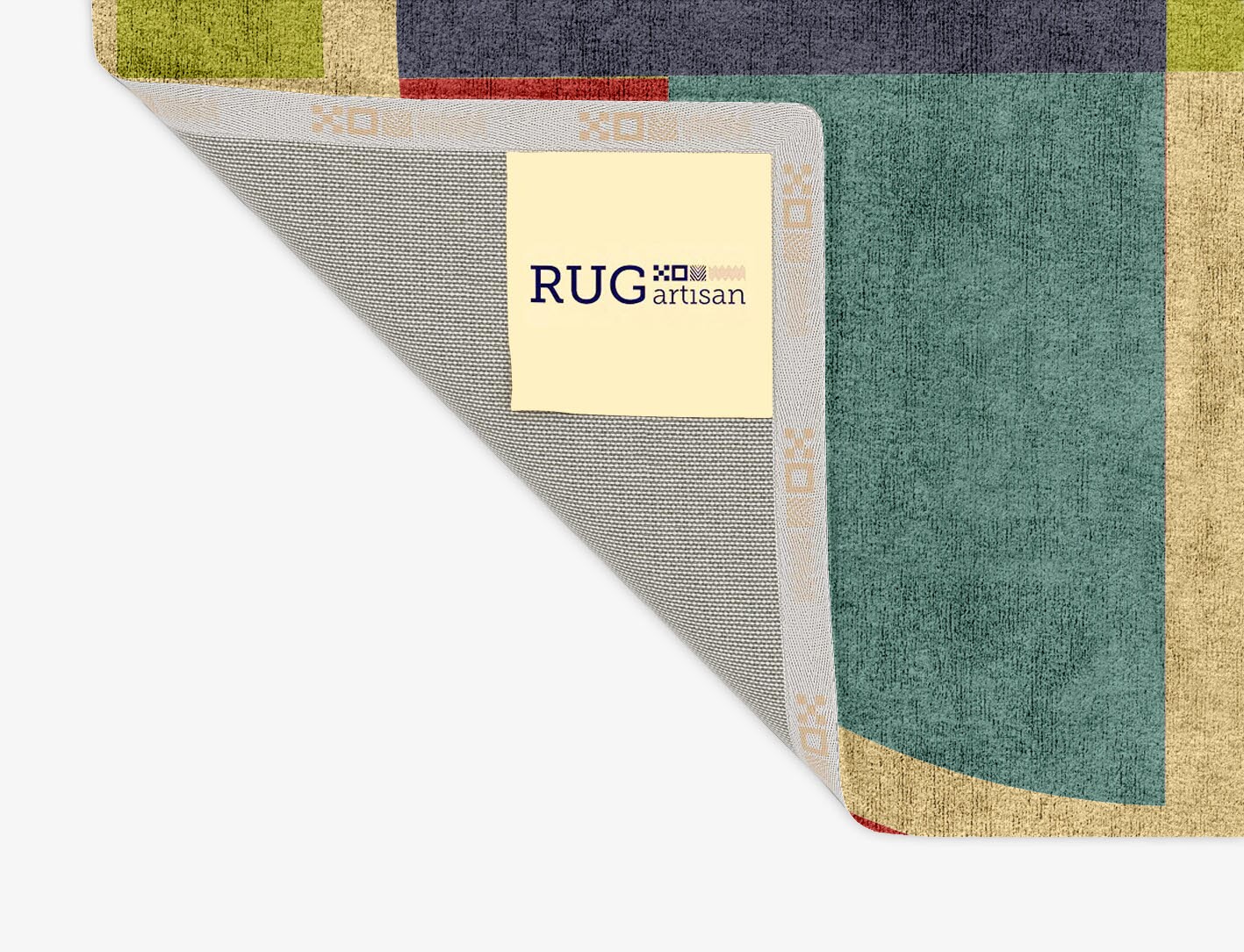 Quadrant Geometric Rectangle Hand Tufted Bamboo Silk Custom Rug by Rug Artisan