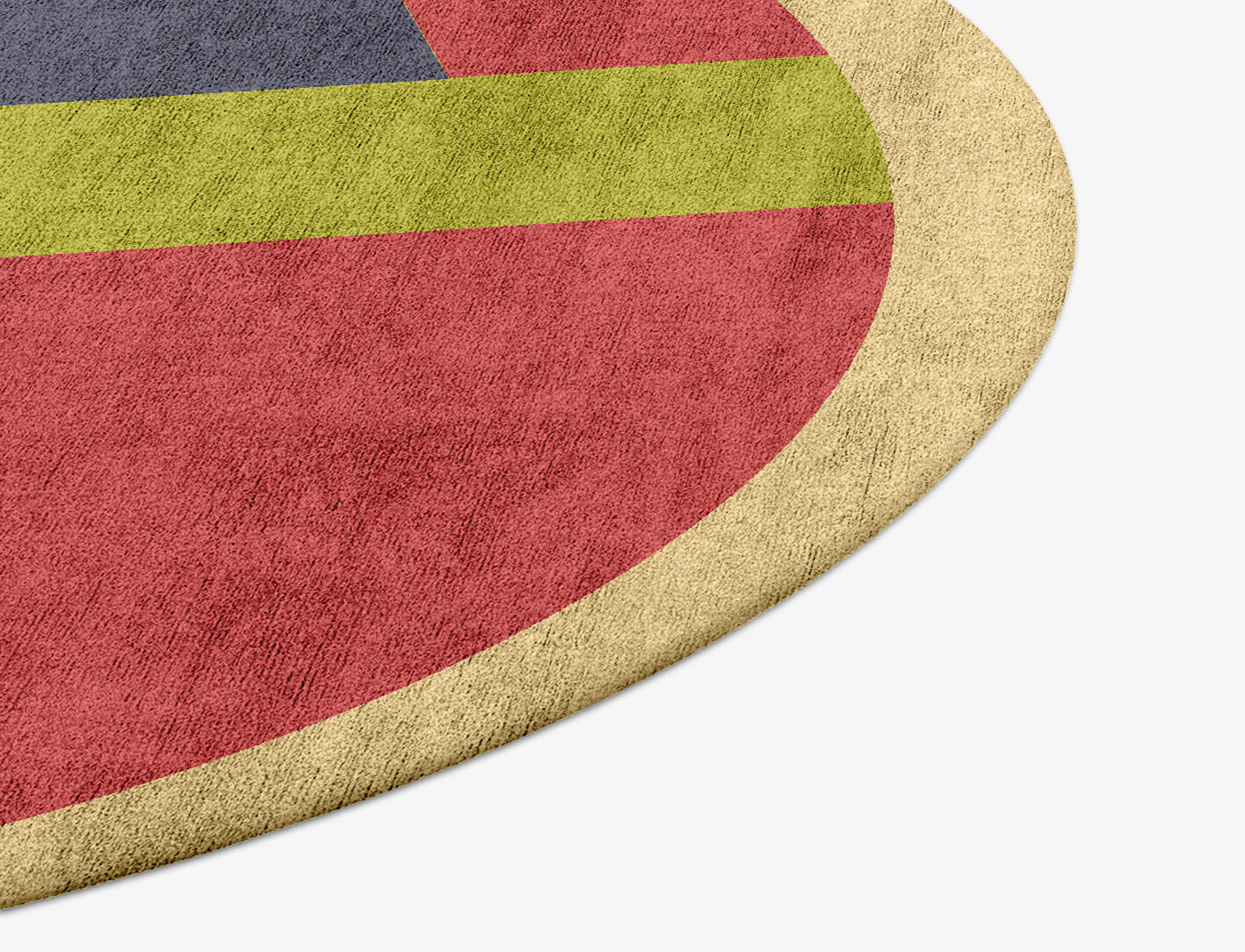 Quadrant Geometric Round Hand Tufted Bamboo Silk Custom Rug by Rug Artisan