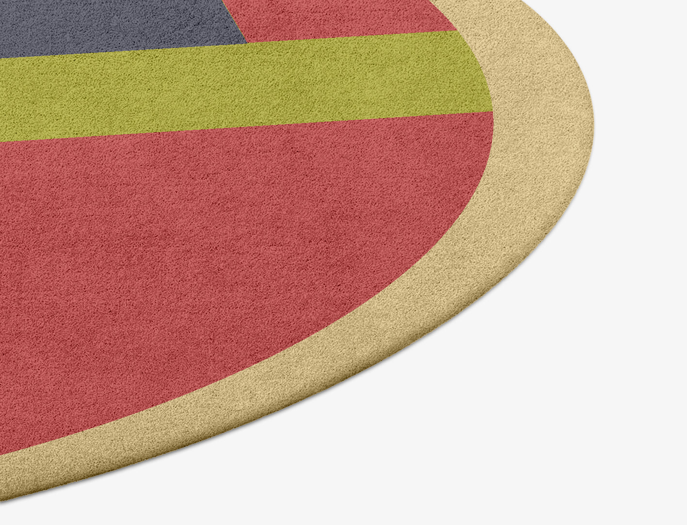 Quadrant Geometric Round Hand Tufted Pure Wool Custom Rug by Rug Artisan