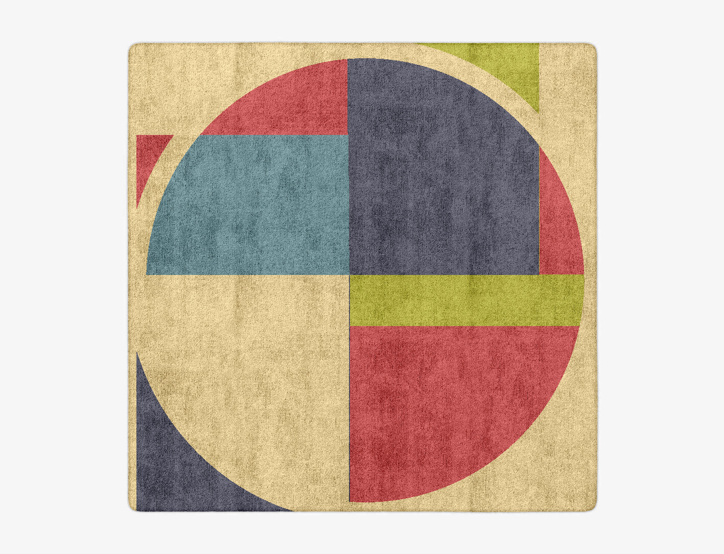 Quadrant Geometric Square Hand Tufted Bamboo Silk Custom Rug by Rug Artisan