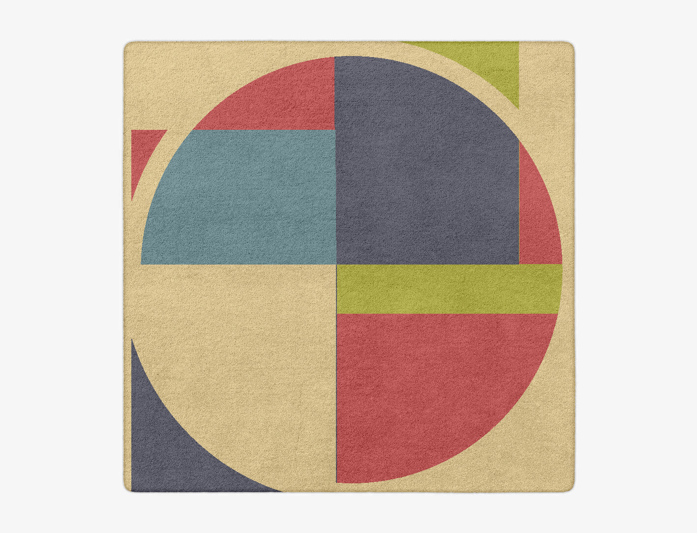 Quadrant Geometric Square Hand Tufted Pure Wool Custom Rug by Rug Artisan