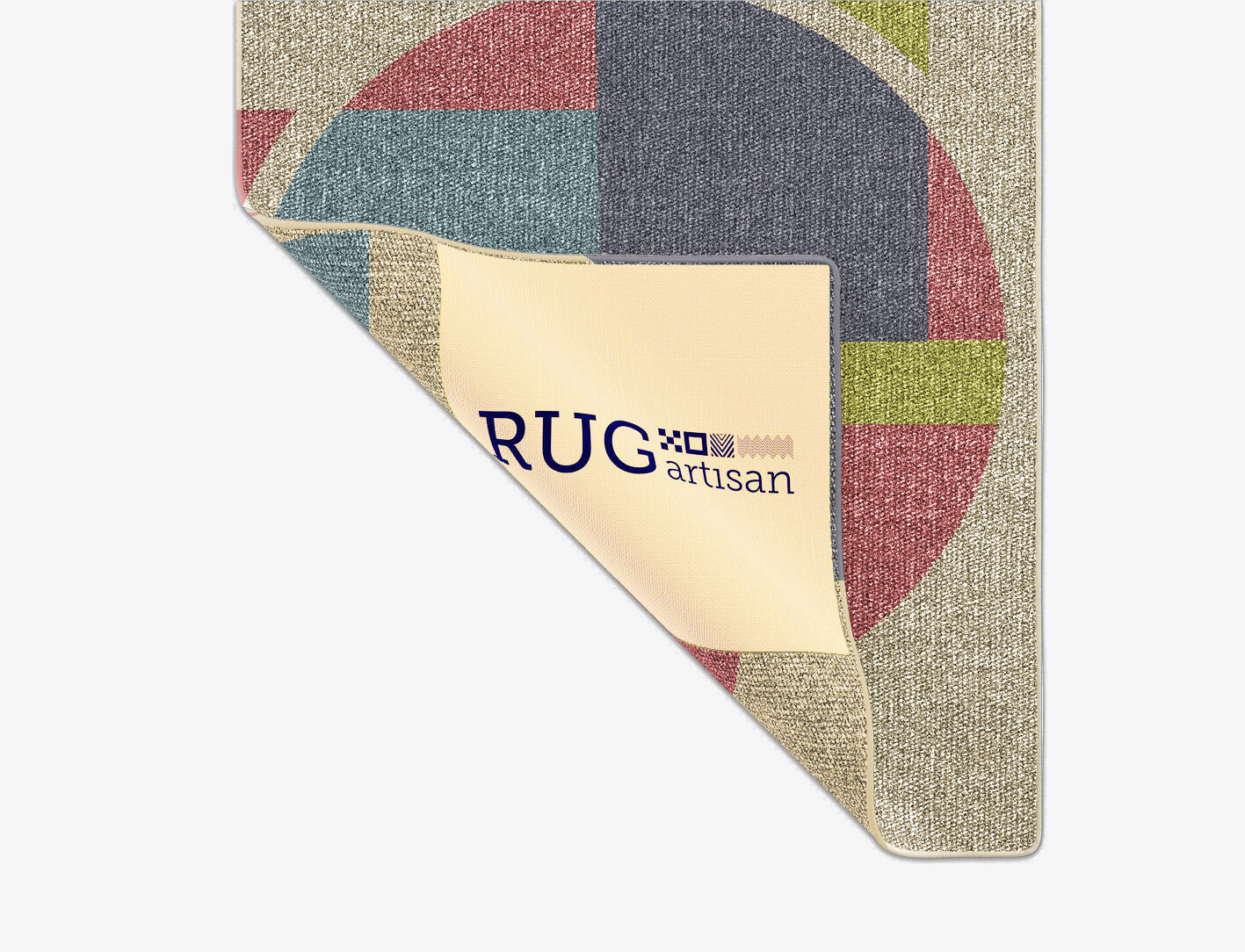 Quadrant Geometric Runner Outdoor Recycled Yarn Custom Rug by Rug Artisan
