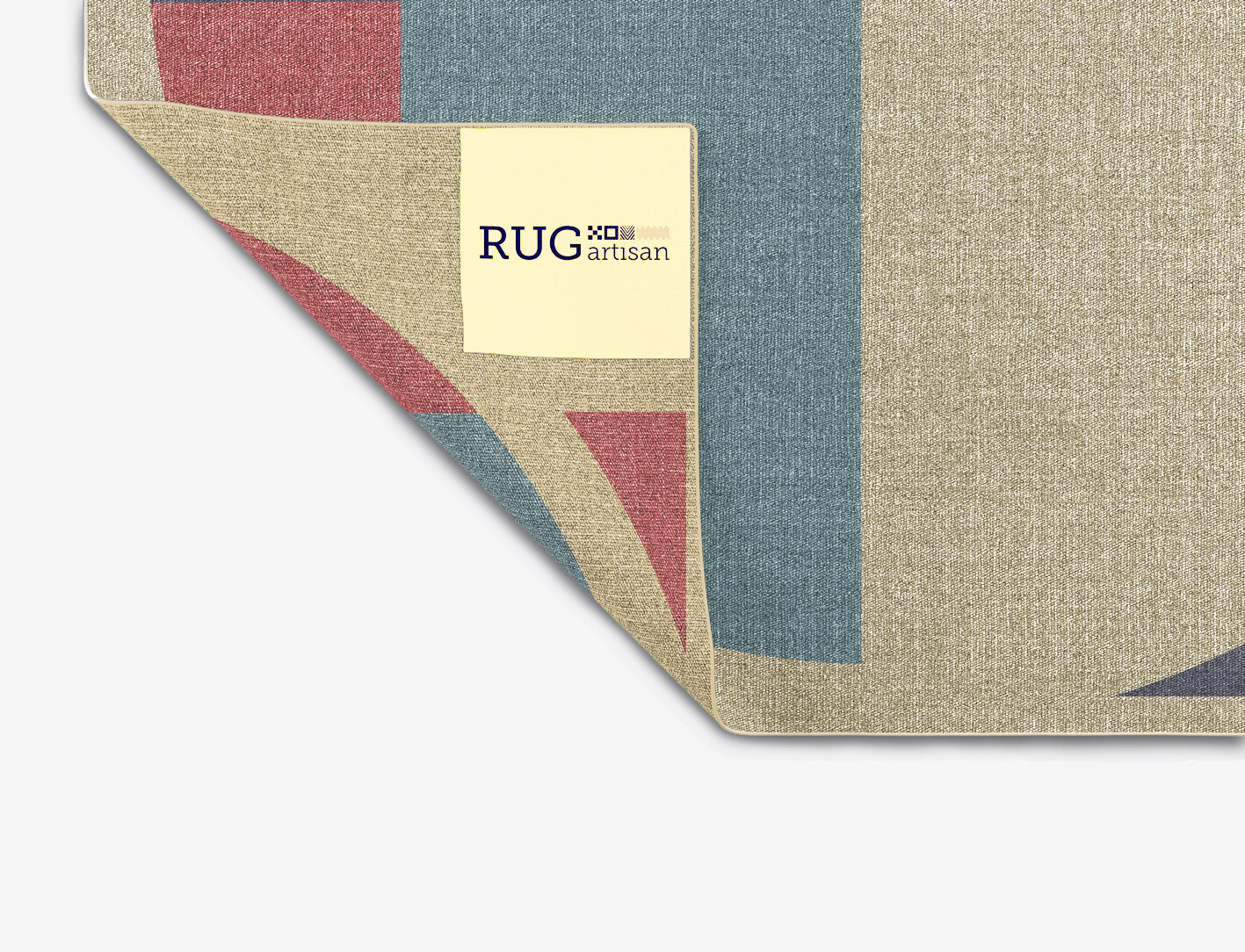Quadrant Geometric Square Outdoor Recycled Yarn Custom Rug by Rug Artisan