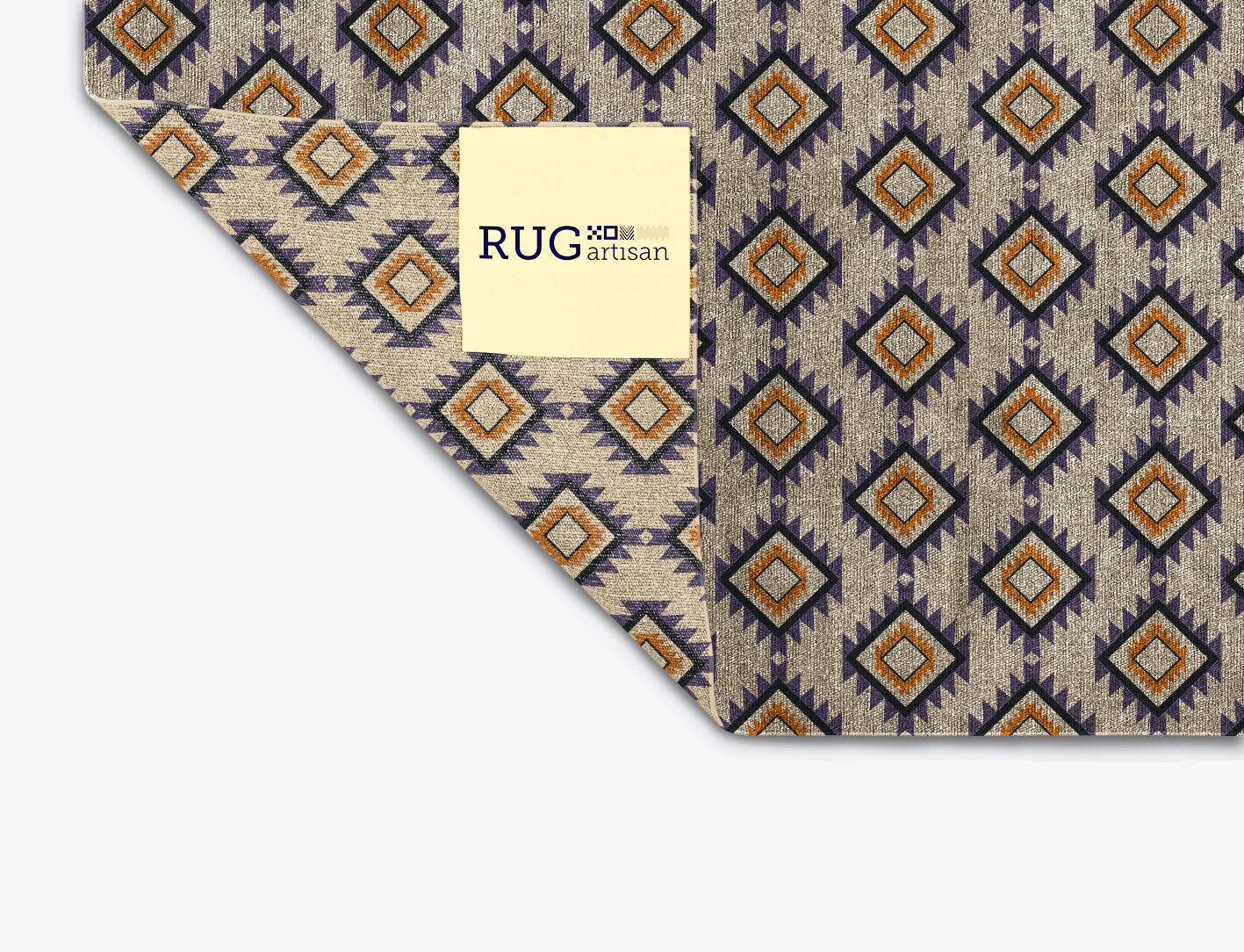 Qualla Geometric Rectangle Flatweave Bamboo Silk Custom Rug by Rug Artisan