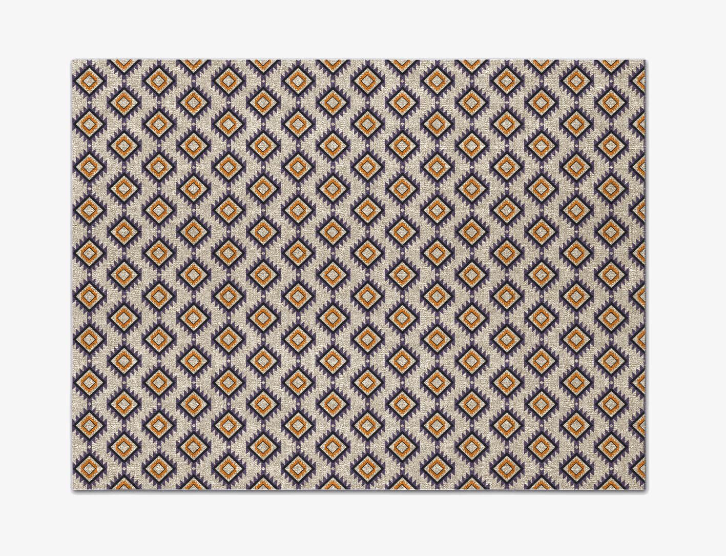 Qualla Geometric Rectangle Flatweave New Zealand Wool Custom Rug by Rug Artisan