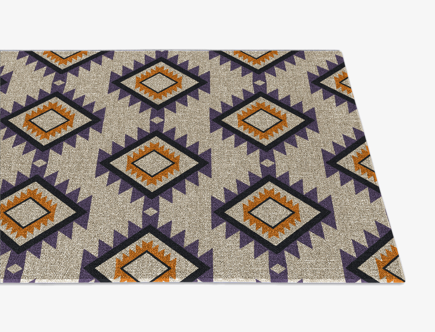 Qualla Geometric Runner Flatweave New Zealand Wool Custom Rug by Rug Artisan