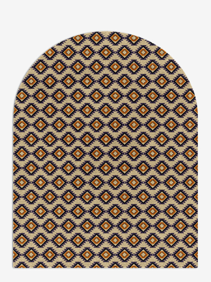 Qualla Geometric Arch Hand Knotted Tibetan Wool Custom Rug by Rug Artisan