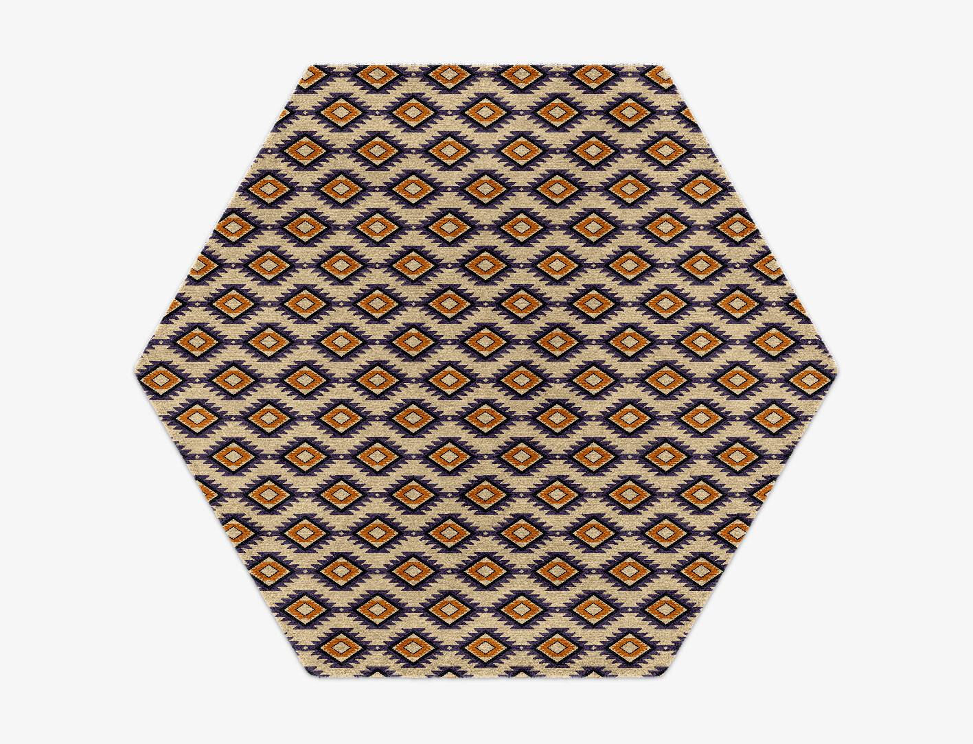 Qualla Geometric Hexagon Hand Knotted Tibetan Wool Custom Rug by Rug Artisan