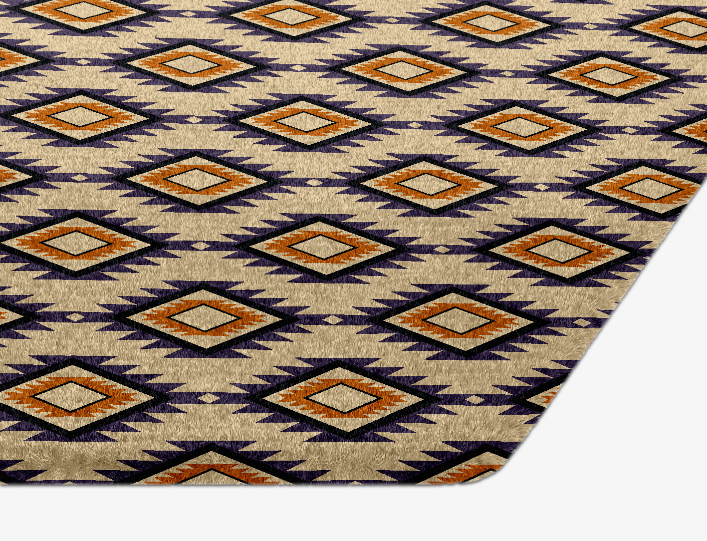 Qualla Geometric Hexagon Hand Knotted Tibetan Wool Custom Rug by Rug Artisan