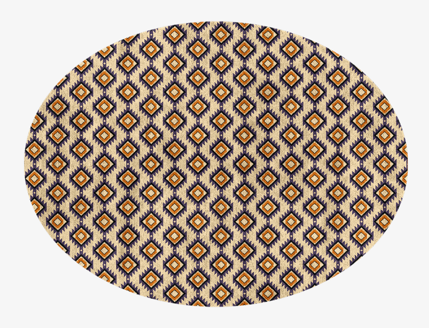 Qualla Geometric Oval Hand Knotted Bamboo Silk Custom Rug by Rug Artisan