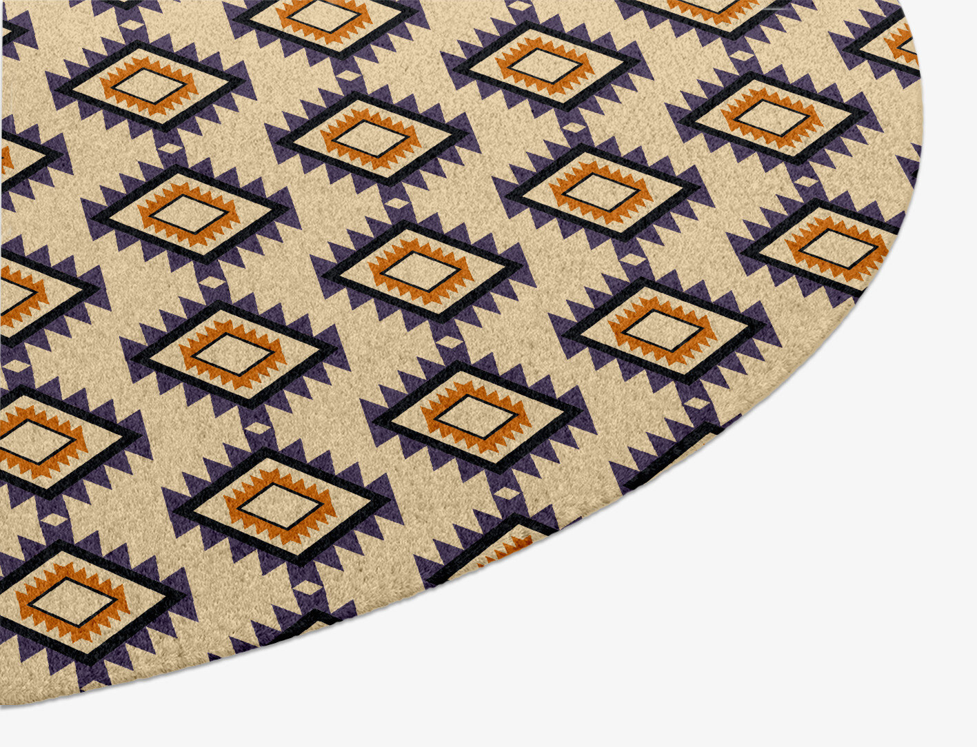 Qualla Geometric Oval Hand Knotted Tibetan Wool Custom Rug by Rug Artisan