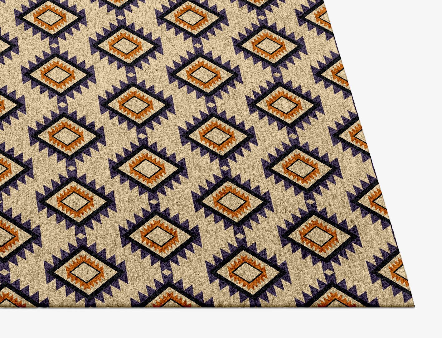 Qualla Geometric Rectangle Hand Knotted Tibetan Wool Custom Rug by Rug Artisan