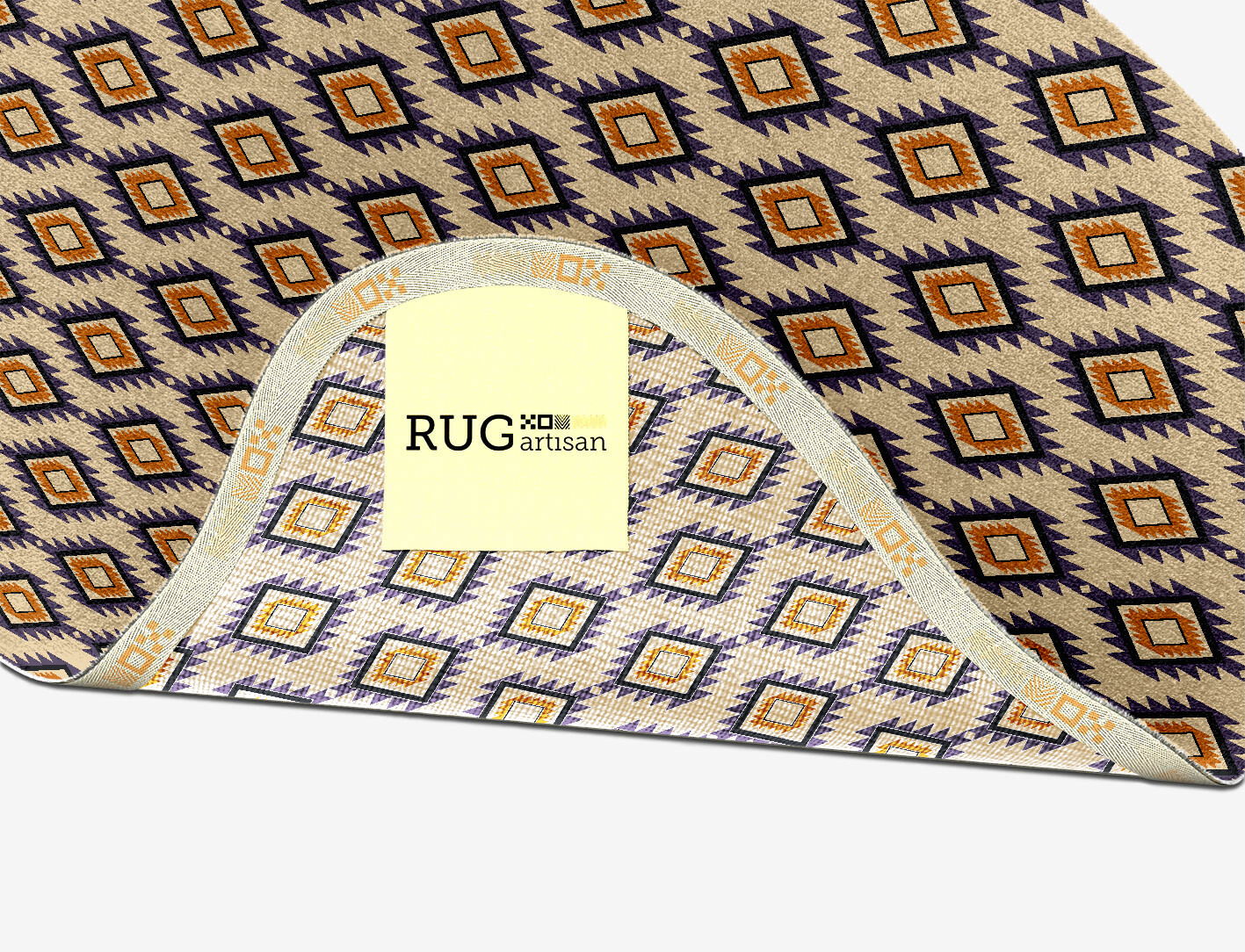 Qualla Geometric Splash Hand Knotted Tibetan Wool Custom Rug by Rug Artisan