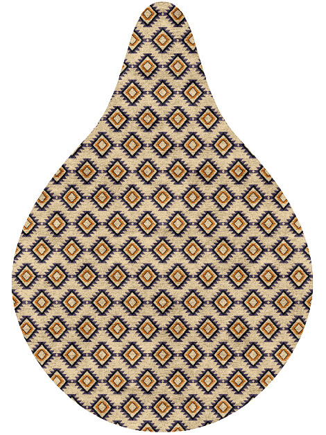 Qualla Geometric Drop Hand Tufted Bamboo Silk Custom Rug by Rug Artisan