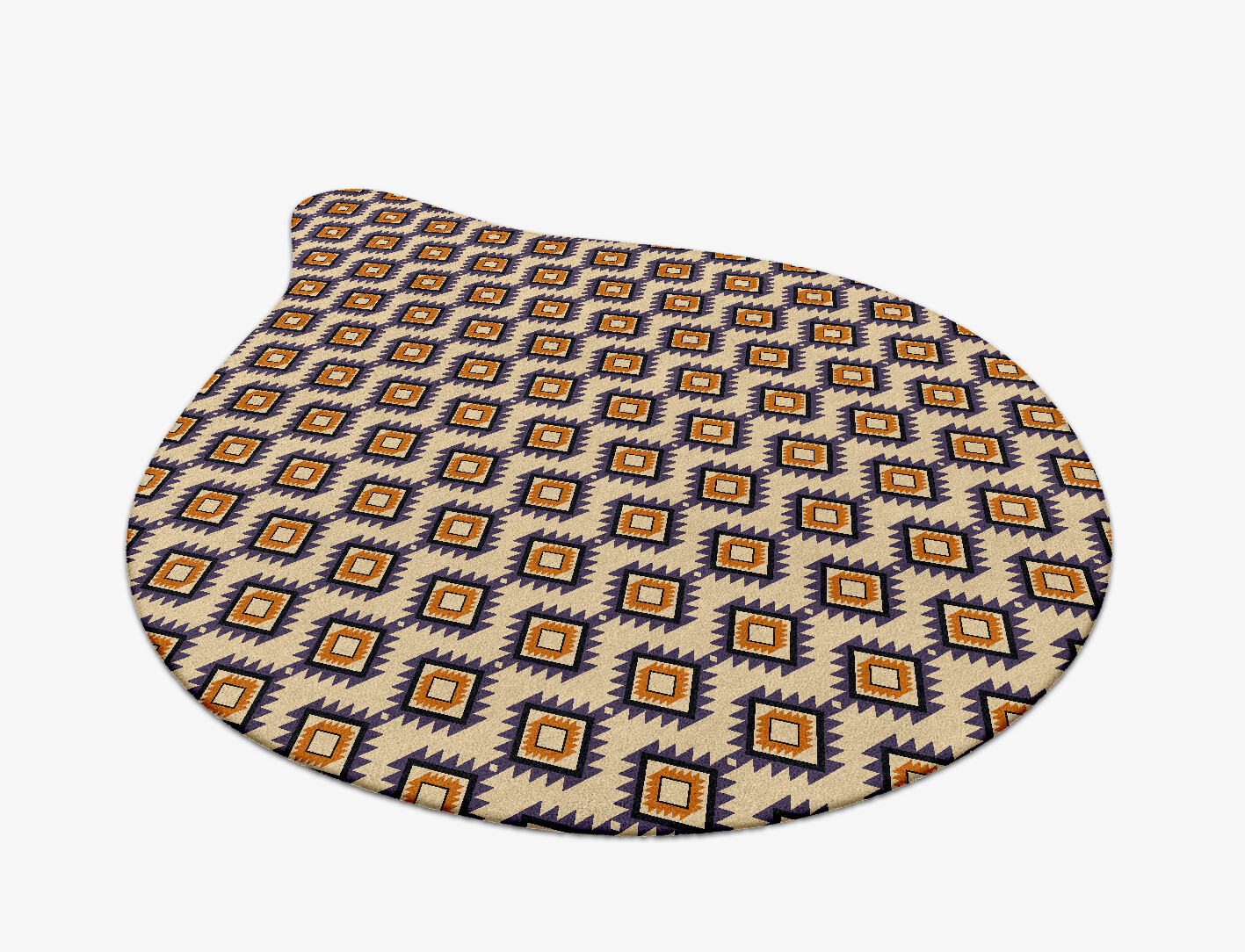 Qualla Geometric Drop Hand Tufted Pure Wool Custom Rug by Rug Artisan