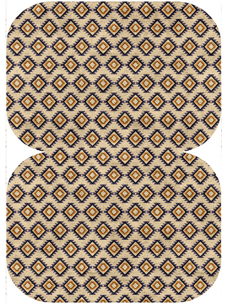 Qualla Geometric Eight Hand Tufted Bamboo Silk Custom Rug by Rug Artisan