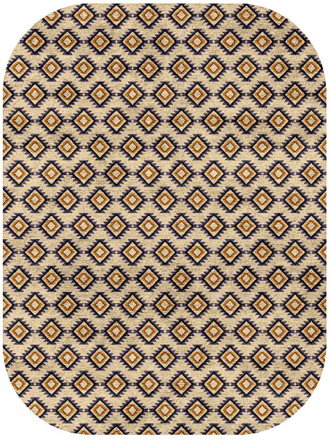Qualla Geometric Oblong Hand Tufted Bamboo Silk Custom Rug by Rug Artisan
