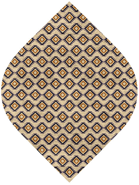 Qualla Geometric Ogee Hand Tufted Bamboo Silk Custom Rug by Rug Artisan