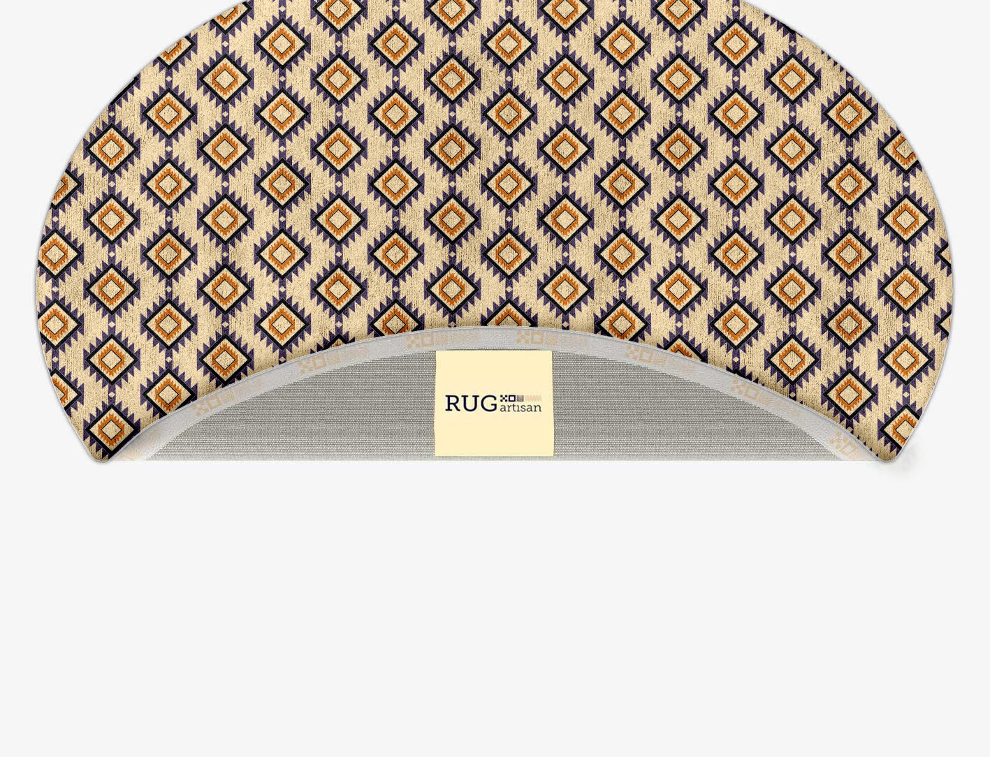 Qualla Geometric Oval Hand Tufted Bamboo Silk Custom Rug by Rug Artisan