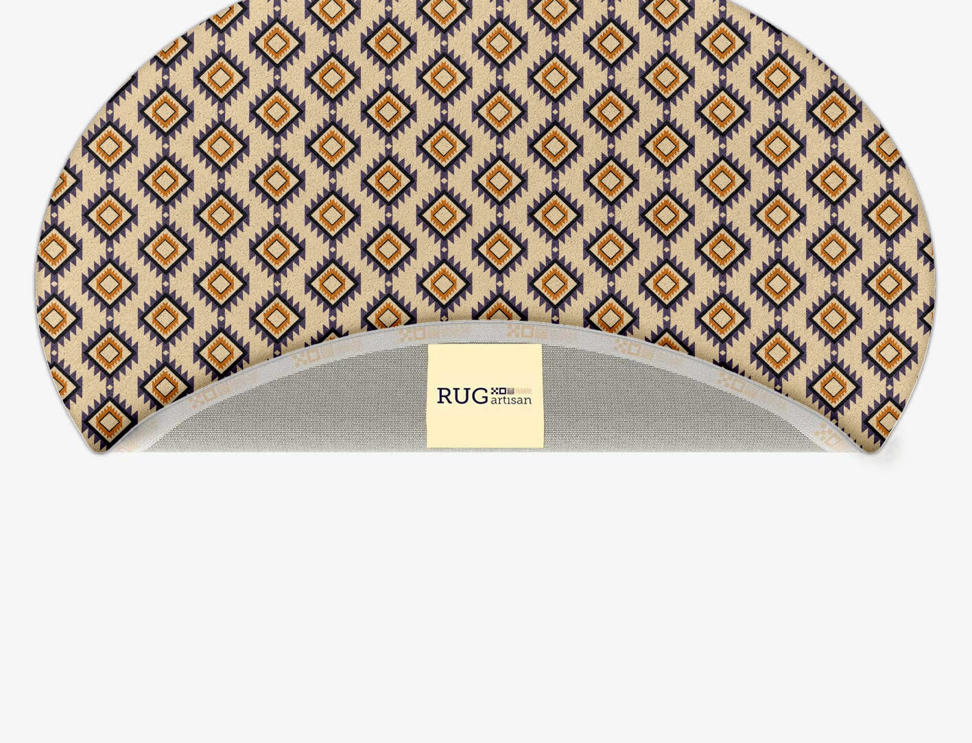 Qualla Geometric Oval Hand Tufted Pure Wool Custom Rug by Rug Artisan