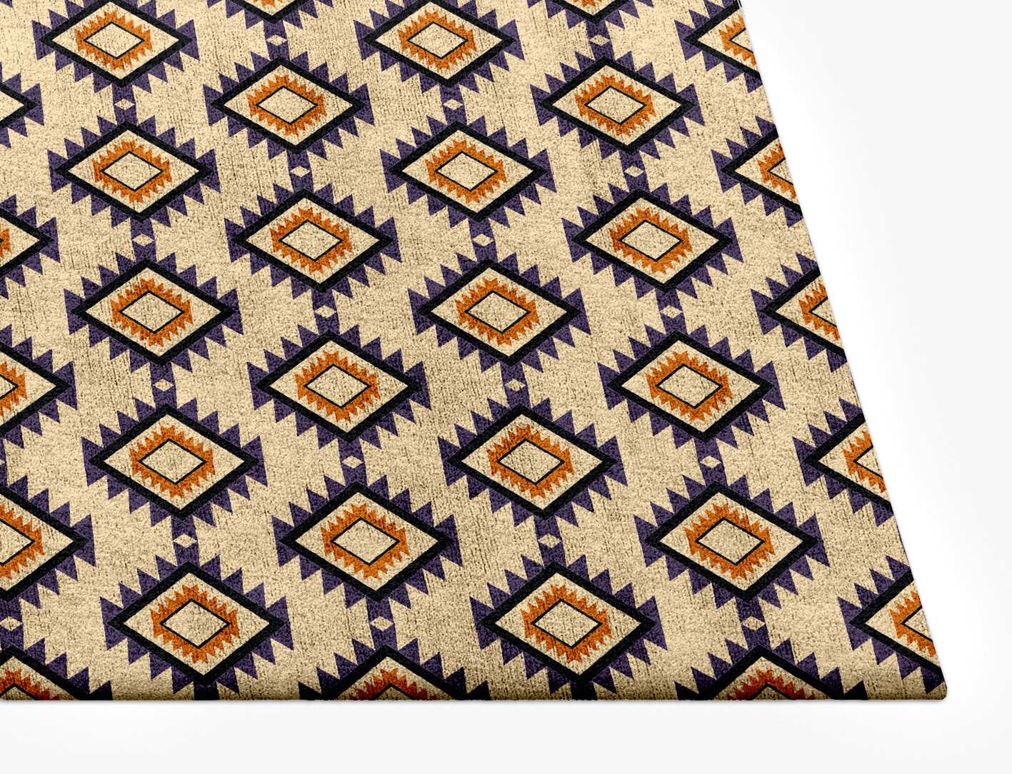 Qualla Geometric Rectangle Hand Tufted Bamboo Silk Custom Rug by Rug Artisan