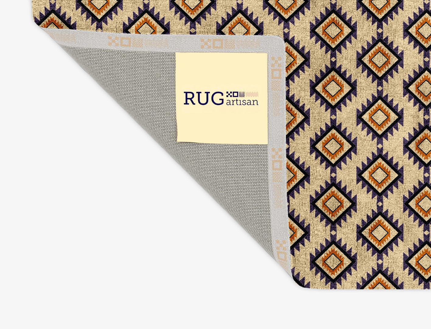 Qualla Geometric Rectangle Hand Tufted Bamboo Silk Custom Rug by Rug Artisan