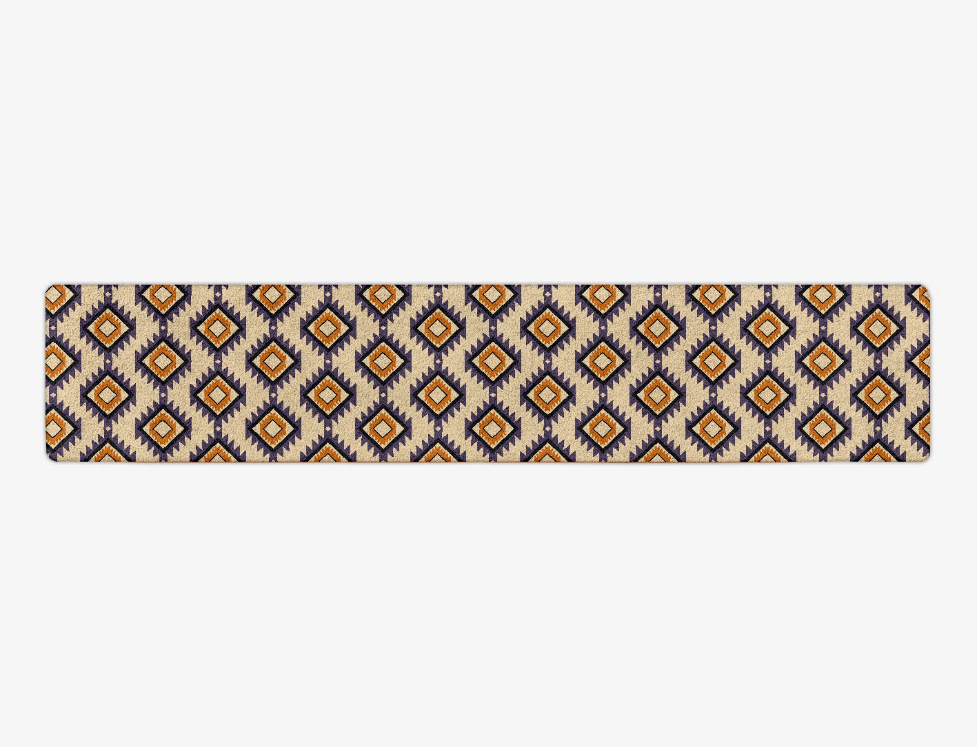 Qualla Geometric Runner Hand Tufted Pure Wool Custom Rug by Rug Artisan