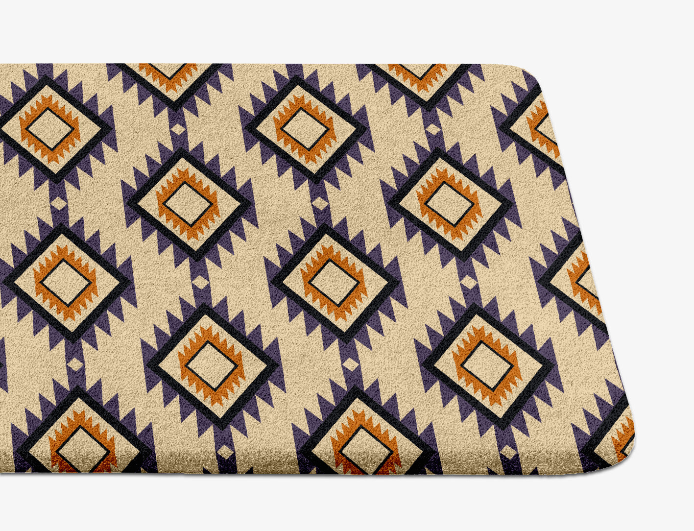 Qualla Geometric Runner Hand Tufted Pure Wool Custom Rug by Rug Artisan
