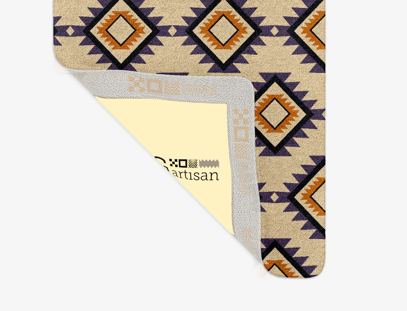 Qualla Geometric Runner Hand Tufted Pure Wool Custom Rug by Rug Artisan