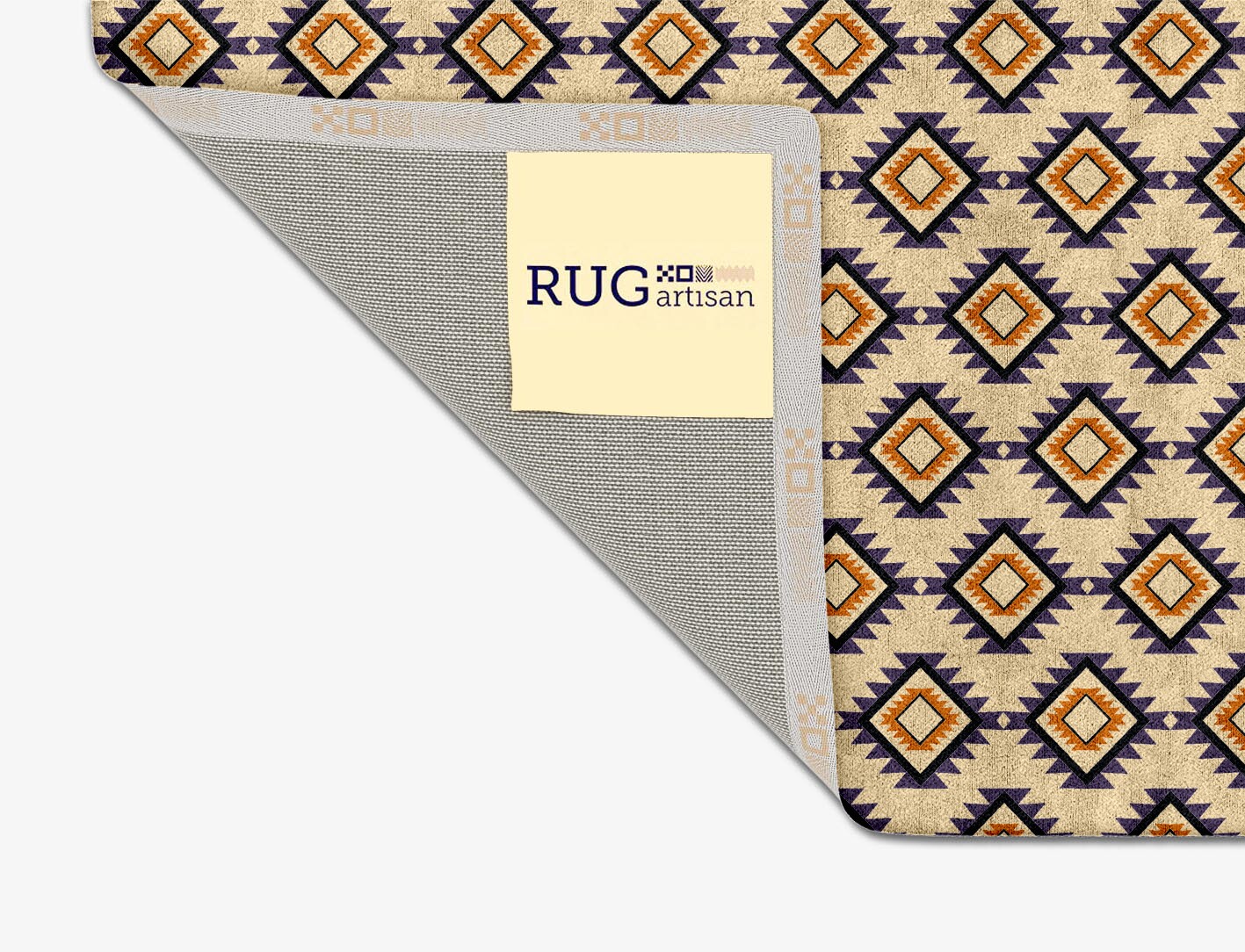 Qualla Geometric Square Hand Tufted Bamboo Silk Custom Rug by Rug Artisan