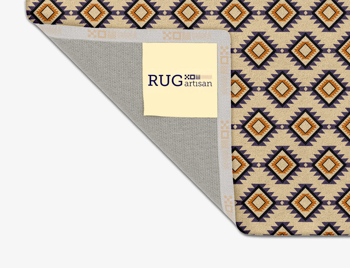 Qualla Geometric Square Hand Tufted Pure Wool Custom Rug by Rug Artisan