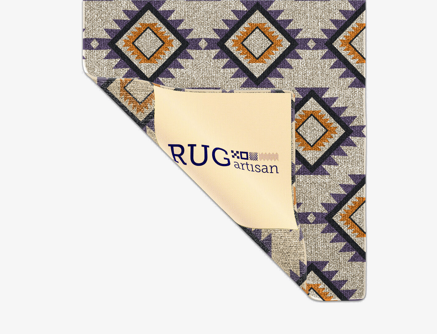 Qualla Geometric Runner Outdoor Recycled Yarn Custom Rug by Rug Artisan