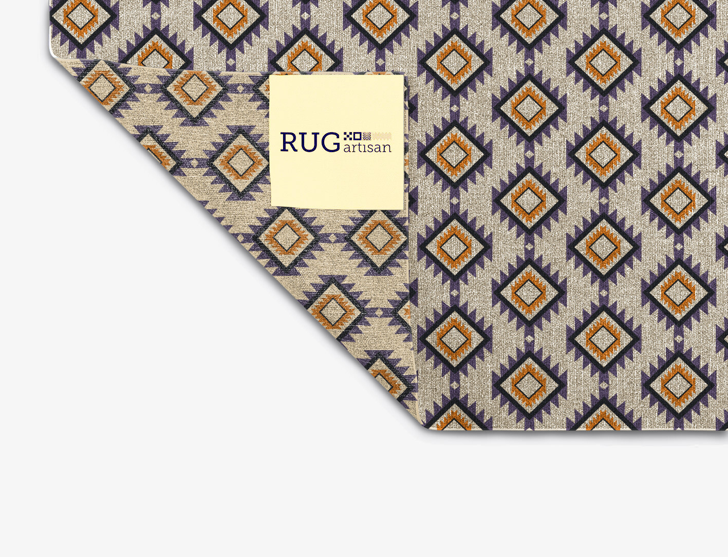Qualla Geometric Square Outdoor Recycled Yarn Custom Rug by Rug Artisan