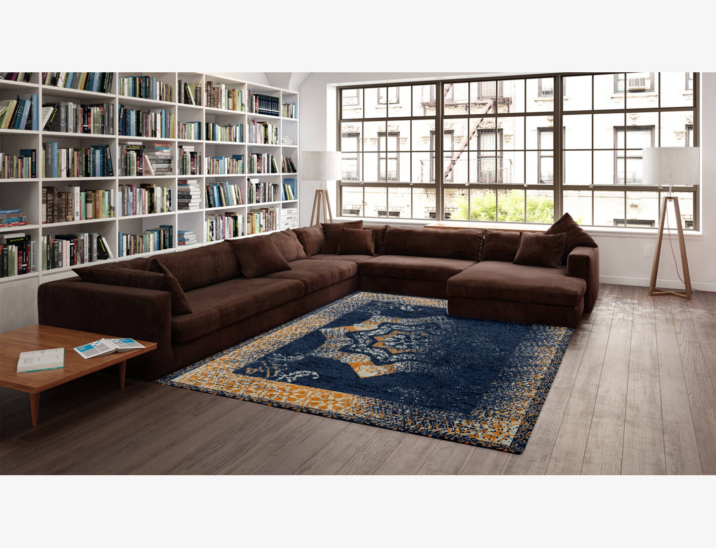 Quba Vintage Rectangle Hand Knotted Bamboo Silk Custom Rug by Rug Artisan