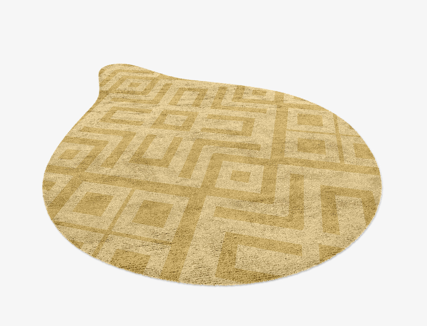 Quinn Geometric Drop Hand Knotted Bamboo Silk Custom Rug by Rug Artisan