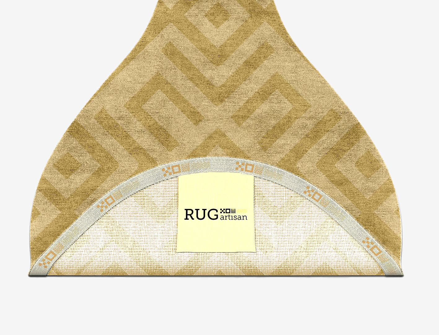 Quinn Geometric Drop Hand Knotted Bamboo Silk Custom Rug by Rug Artisan