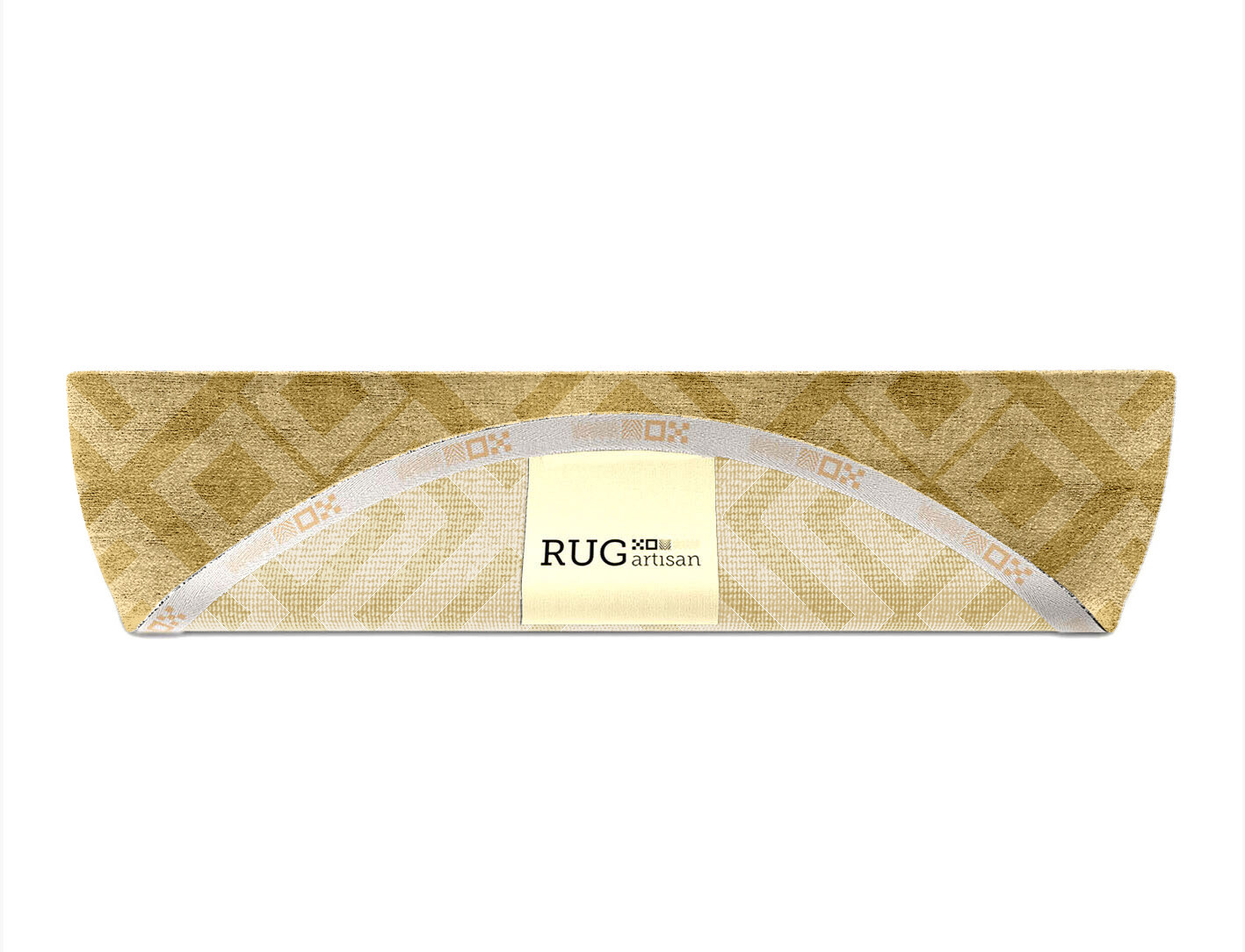 Quinn Geometric Halfmoon Hand Knotted Bamboo Silk Custom Rug by Rug Artisan