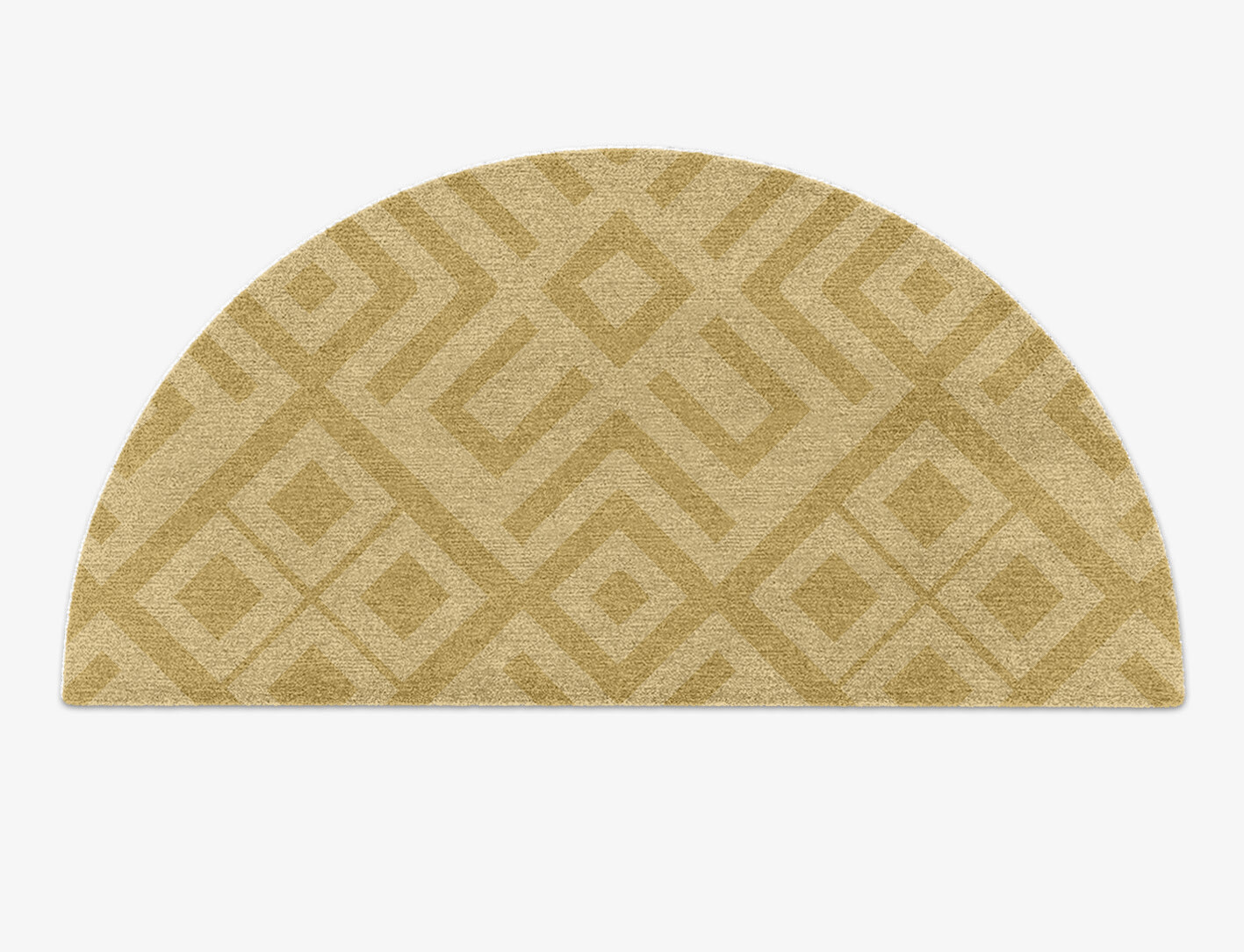 Quinn Geometric Halfmoon Hand Knotted Tibetan Wool Custom Rug by Rug Artisan