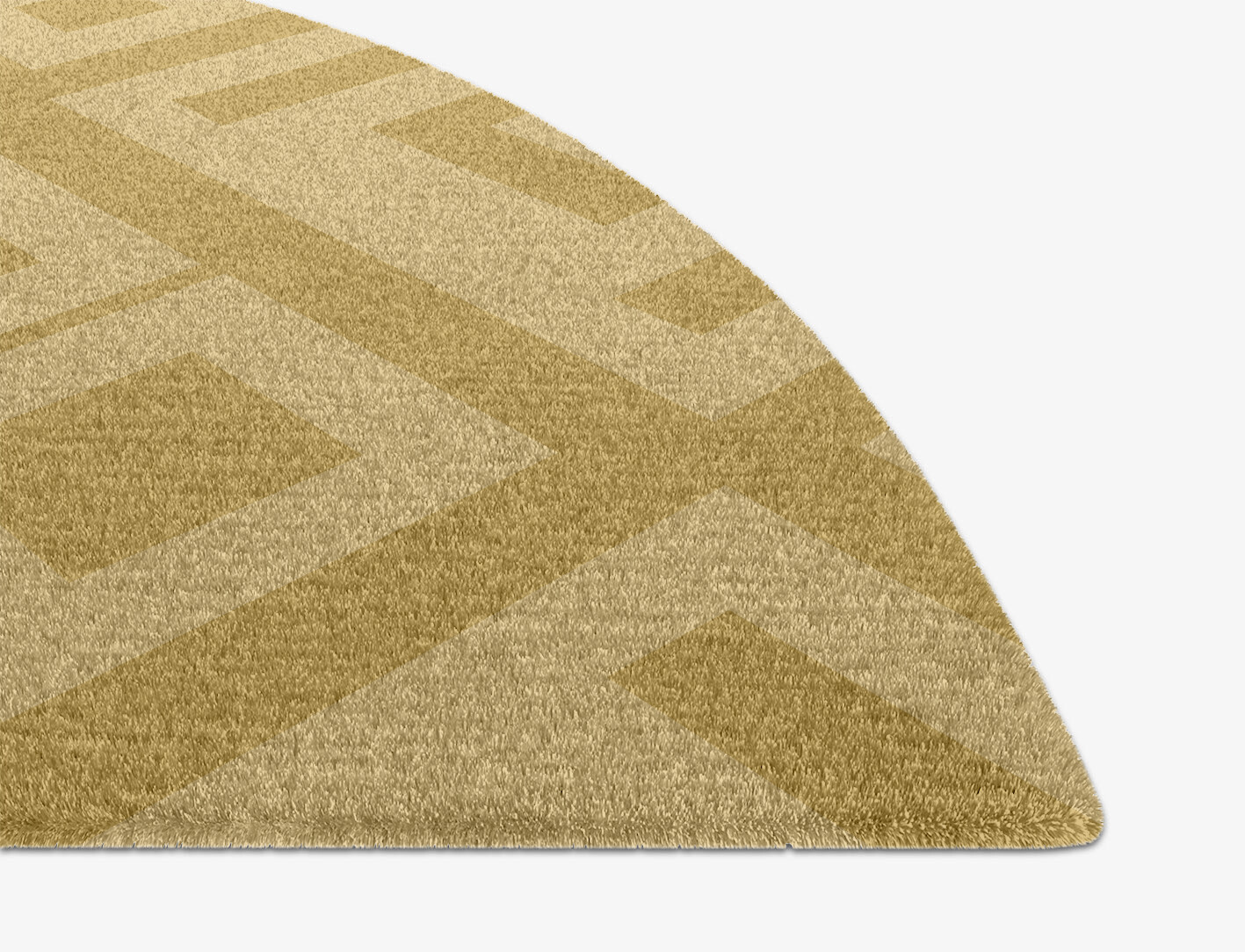 Quinn Geometric Halfmoon Hand Knotted Tibetan Wool Custom Rug by Rug Artisan