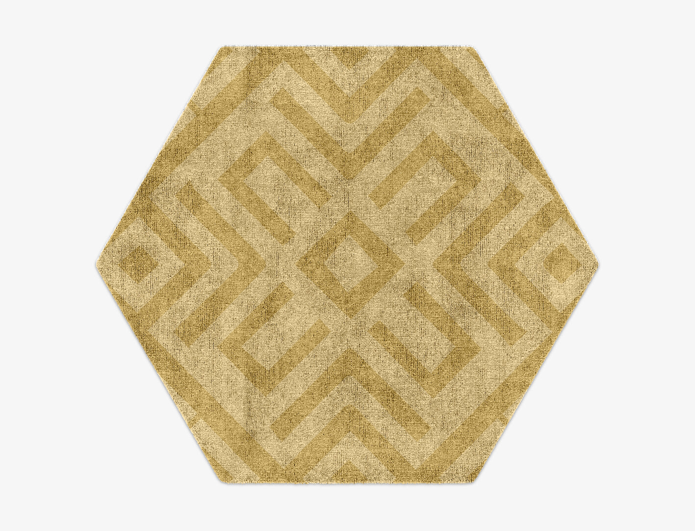 Quinn Geometric Hexagon Hand Knotted Bamboo Silk Custom Rug by Rug Artisan