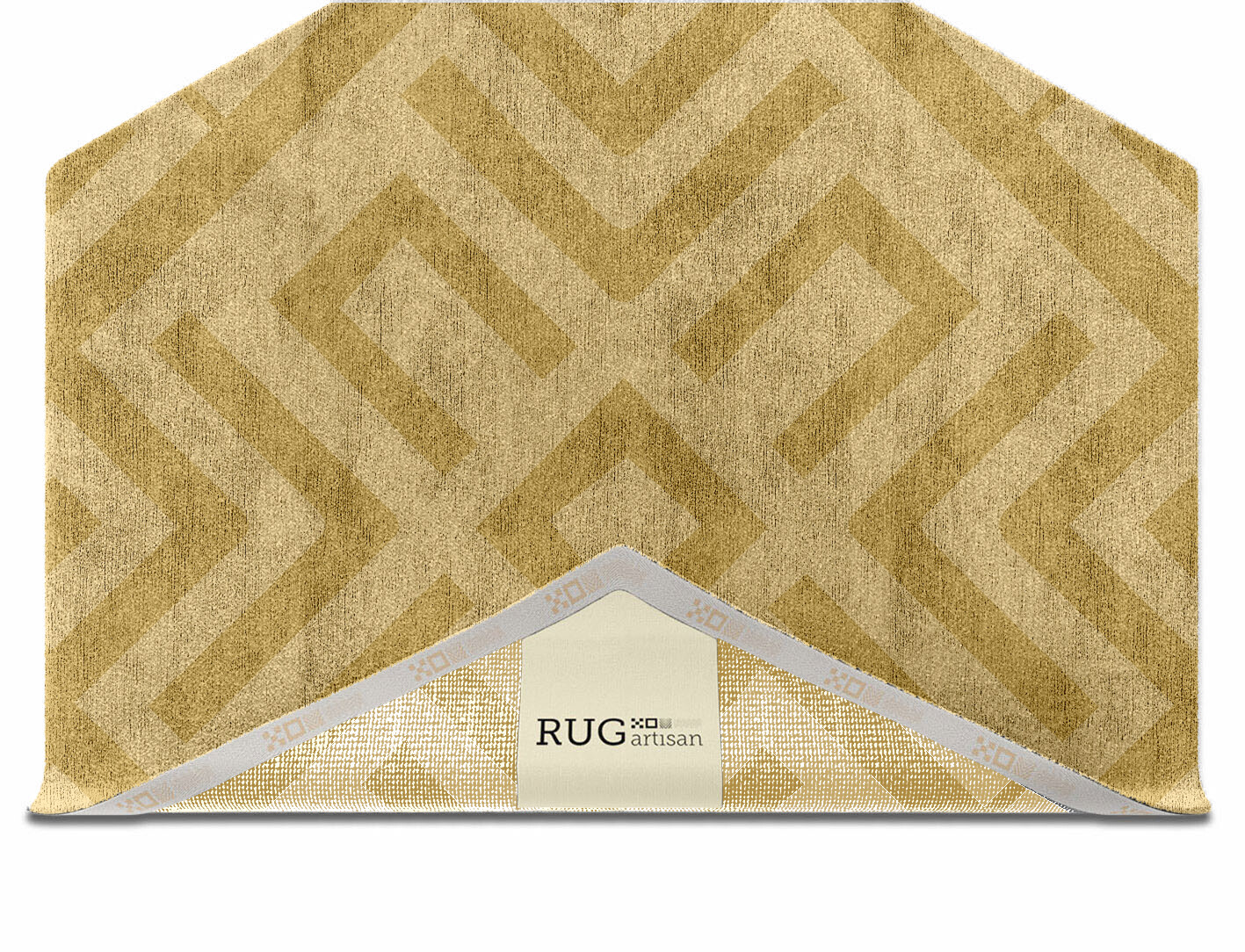 Quinn Geometric Hexagon Hand Knotted Bamboo Silk Custom Rug by Rug Artisan