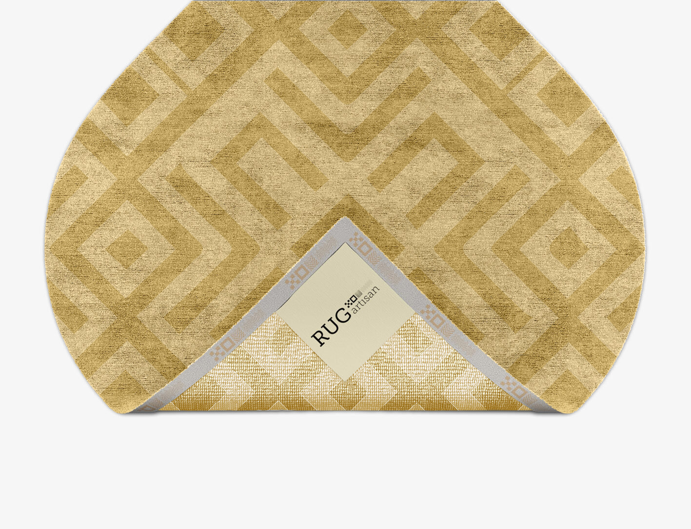 Quinn Geometric Ogee Hand Knotted Bamboo Silk Custom Rug by Rug Artisan