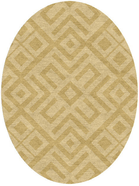 Quinn Modern Geometrics Oval Hand Knotted Tibetan Wool Custom Rug by Rug Artisan