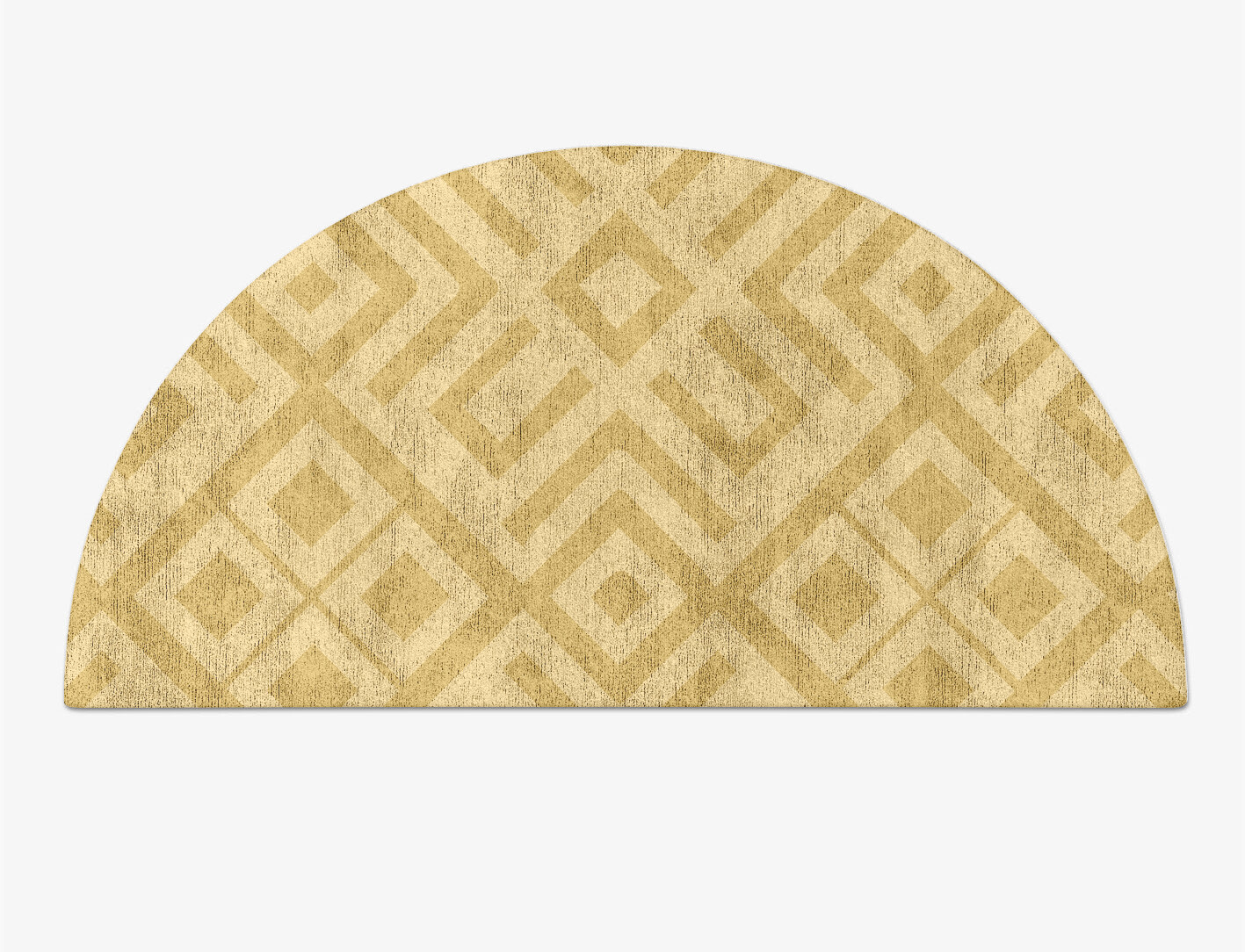 Quinn Geometric Halfmoon Hand Tufted Bamboo Silk Custom Rug by Rug Artisan