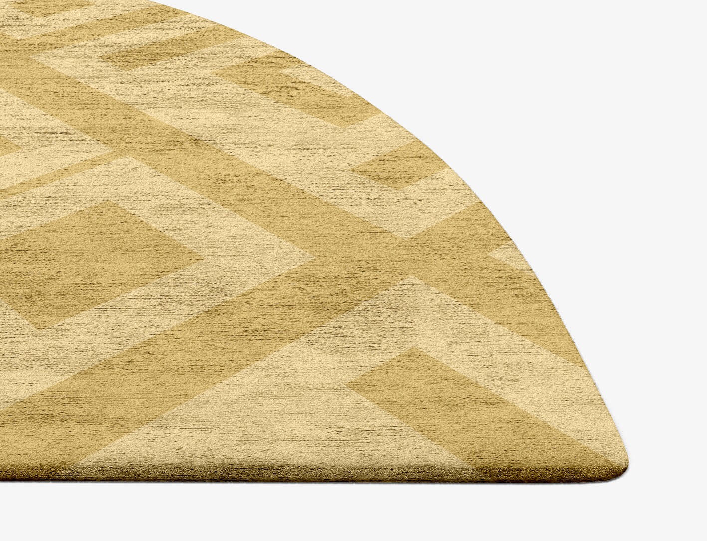Quinn Geometric Halfmoon Hand Tufted Bamboo Silk Custom Rug by Rug Artisan